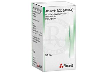 BIOTEST HUMAN ALBUMIN FH %20 50 ML IV INFUZYON ICIN COZ.ICEREN FLAKON