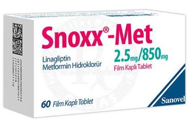 SNOXX-MET 2.5 MG/850 MG FILM KAPLI TABLET