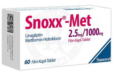 SNOXX-MET 2.5 MG/1000 MG FILM KAPLI TABLET
