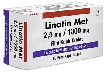 LINATIN MET 2,5 MG/1000 MG FILM KAPLI TABLET (60 TABLET)