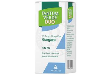 TANTUM VERDE DUO 22,5 MG + 18 MG / 15 ML GARGARA