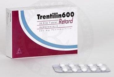 TRENTILIN RETARD 600 MG 20 FILM TABLET