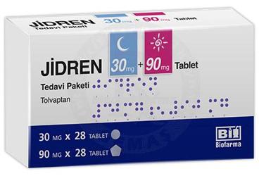 JIDREN 30 MG + 90 MG TABLET, TEDAVI PAKETI 56 ADET (28 ADET 30 MG VE 28 ADET 90 MG TABLET)