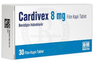 CARDIVEX 8 MG FILM KAPLI TABLET (30 TABLET) 
