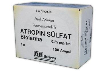 ATROPIN SULFAT BIOFARMA 0,25MG/1ML 100 AMPUL