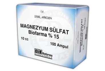 MAGNEZYUM SULFAT % 15 100 AMPUL
