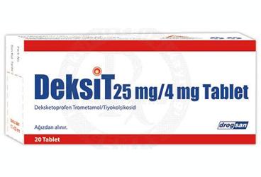 DEKSIT 25 MG/4 MG 20 TABLET