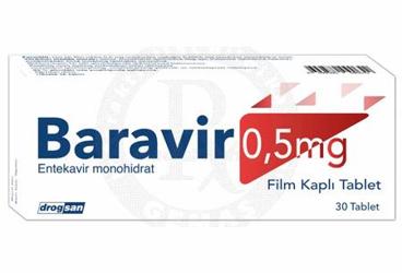 BARAVIR 0,5 MG FILM KAPLI TABLET
