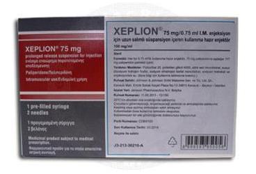 XEPLION 75 MG/0,75 ML IM ENJEKSIYON ICIN UZUN SALIMLI SUSPANSIYON