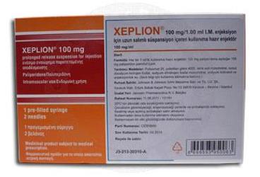 XEPLION 100 MG/1 ML IM ENJEKSIYON ICIN UZUN SALIMLI SUSPANSIYON