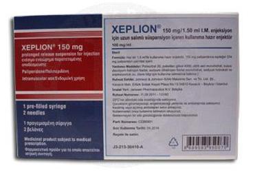 XEPLION 150 MG/1,5 ML IM ENJEKSIYON ICIN UZUN SALIMLI SUSPANSIYON
