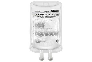 POLIFLEKS LAKTATLI RINGER SOLUSYONU 500 ML (PVC TORBA) SETSIZ