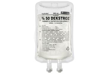 POLIFLEKS %50 DEKSTROZ SUDAKI SOLUSYONU 500 ML(PVC TORBA)SETLI