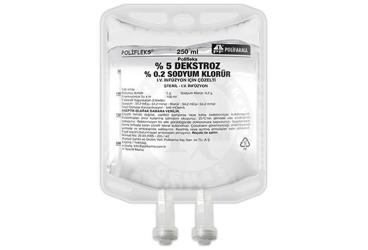 POLIFLEKS %5 DEKSTROZ %0,2 SODYUM KLORUR SOLUSYON 250 ML SETSIZ PVC TORBA
