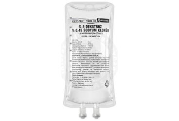 POLIFLEKS %5 DEKSTROZ %0,45 SODYUM KLORUR SOLUSYON 1000 ML SETLI PVC TORBA