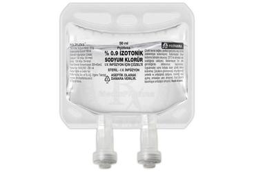 POLIFLEKS %0,9 IZOTONIK SODYUM KLORUR COZELTISI 50 ML SETSIZ PVC