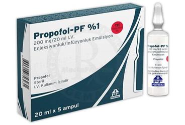 PROPOFOL-PF %1 200 MG/20 ML I.V. ENJEKSIYONLUK/ INFUZYONLUK EMULSIYON (5 AMPUL)
