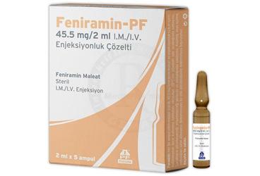 FENIRAMIN-PF 45,5 MG / 2 ML I.M./I.V. ENJEKSIYONLUK COZELTI (5 FLAKON)