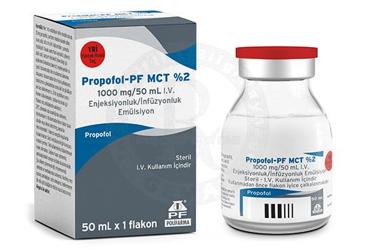 PROPOFOL-PF MCT %2 1000 MG/5 ML. I.V.
ENJEKSIYONLUK/INFUZYONLUK EMULSIYON (1 FLAKON)
