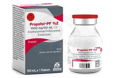 PROPOFOL-PF %2 1000 MG/50 ML I.V
ENJEKSIYONLUK/INFUZYONLUK EMULSIYON (1 FLAKON)