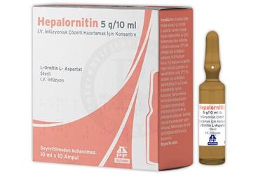 HEPALORNITIN 5 MG/10 ML I.V. INFUZYONLUK COZELTI HAZIRLAMAK ICIN KONSANTRE (10 FLAKON)