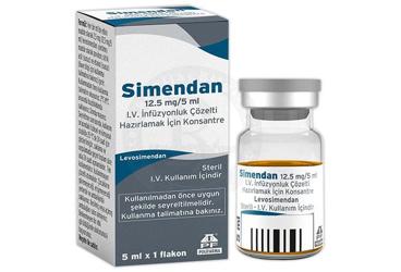 SIMENDAN 12.5 MG/5 ML I.V. INFUZYONLUK COZELTI HAZIRLAMAK ICIN KONSANTRE