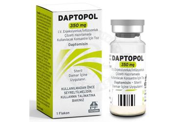 DAPTOPOL 350 MG I.V. ENJEKSIYONLUK/INFUZYONLUK COZELTI HAZIRLAMADA KULLANILACAK KONSANTRE ICIN TOZ