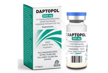 DAPTOPOL 500 MG I.V. ENJEKSIYONLUK/INFUZYONLUK COZELTI HAZIRLAMADA KULLANILACAK KONSANTRE ICIN TOZ