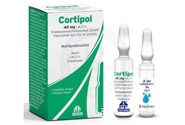 CORTIPOL 40 MG I.M./I.V. ENJEKSIYONLUK/INFUZYONLUK COZELTI HAZIRLAMAK ICIN TOZ VE COZUCU