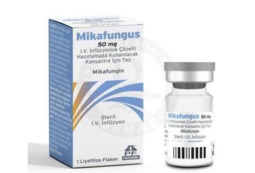 MIKAFUNGUS 50 MG I.V. INFUZYONLUK COZELTI HAZIRLAMAK ICIN TOZ 1 FLAKON
