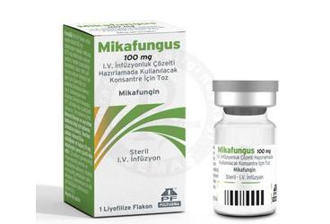 MIKAFUNGUS 100 MG I.V. INFUZYONLUK COZELTI HAZIRLAMAK ICIN TOZ 1 FLAKON