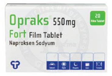 OPRAKS FORT 550 MG 20 FILM TABLET