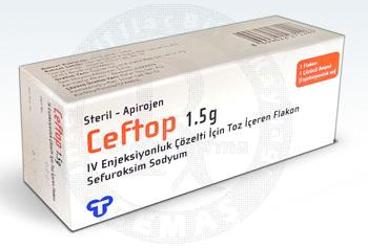 CEFTOP 1,5 G IV ENJEKSIYONLUK COZELTI ICIN TOZ ICEREN FLAKON