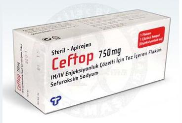 CEFTOP 750 MG IM/IV ENJEKSIYONLUK COZELTI ICIN TOZ ICEREN FLAKON