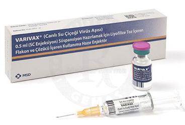 VARIVAX 0,5 ML (SC ENJEKSIYON) SUSPANSIYON HAZIRLAMAK ICIN LIYOFILIZE TOZ ICEREN FLAKON VE COZUCU ICEREN KULLANIMA HAZIR ENJEKTOR