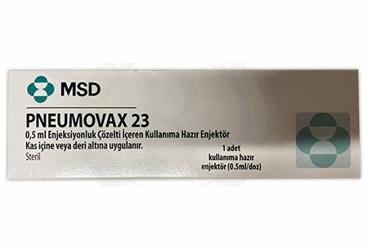 PNEUMOVAX 23 0,5 ML ENJEKSIYONLUK COZELTI ICEREN KULLANIMA HAZIR ENJEKTOR (1 ENJEKTOR)