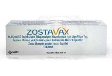 ZOSTAVAX 0,65 ML SC ENJEKSIYONLUK SUSPANSIYON HAZIRLAMAK ICIN LIYOFILIZE TOZ ICEREN 1 FLAKON VE COZUCU ICEREN KULLANIMA HAZIR ENJEKTOR