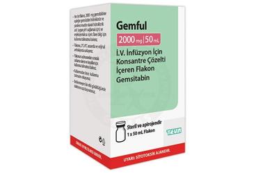 GEMFUL 2000 MG/50 ML IV INFUZYON ICIN KONSANTRE COZELTI ICEREN FLAKON