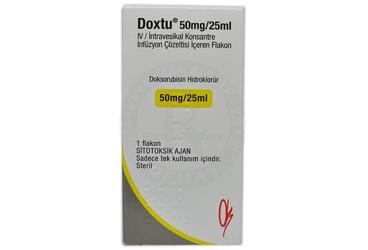 DOXTU 50 MG/25 ML IV/INTRAVESIKAL KONSANTRE INFUZYON COZELTISI ICEREN FLAKON