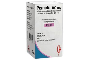 PEMETU 100 MG IV INFUZYONLUK COZELTI HAZIRLAMADA KULLANILACAK KONSANTRE ICIN TOZ (1 FLAKON)