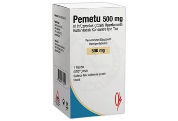 PEMETU 500 MG IV INFUZYONLUK COZELTI HAZIRLAMADA KULLANILACAK KONSANTRE ICIN TOZ (1 FLAKON)