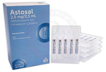 ASTOSAL 2,5 MG/2,5 ML NEBULIZASYON ICIN INHALASYON COZELTISI (20 DOZ)