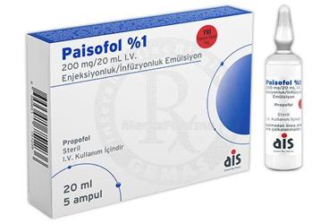 PAISOFOL %1 200 MG/ 20 ML IV. ENJEKSIYONLUK / INFUZYONLUK EMULSIYON