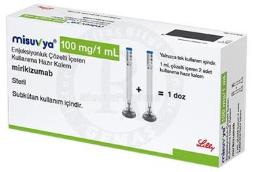 MISUVYA 100 MG/1 ML ENJEKSIYONLUK COZELTI ICEREN KULLANIMA HAZIR KALEM, 2 ADET