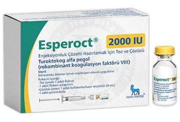 ESPEROCT 2000 IU ENJEKSIYONLUK COZELTI HAZIRLAMAK ICIN TOZ VE COZUCU (1 FLAKON)