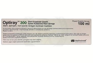 OPTIRAY 300 MG/ML ENJEKSIYONLUK COZELTI ICEREN KULLANIMA HAZIRENJEKTOR 100 ML 1 ENJEKTOR