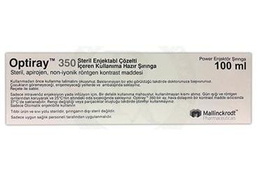 OPTIRAY 350 MG/ML ENJEKSIYONLUK COZELTI ICEREN KULLANIMA HAZIRENJEKTOR 100 ML 1 ENJEKTOR