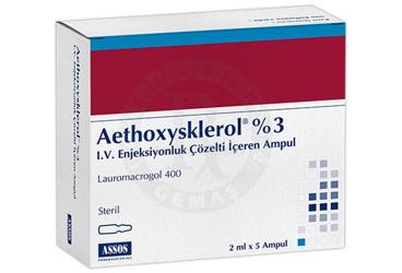 AETHOXYSKLEROL % 3 60 MG 2 ML 5 AMPUL