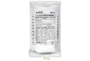 BIOFLEKS %0.9 IZOTONIK SODYUM KLORUR SOLUSYONU 3000 ML (PVC TORBA) SETSIZ