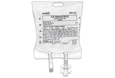 BIOFLEKS %5 DEKSTROZ SUDAKI SOL (PVC TORBA)  250 ML SETLI